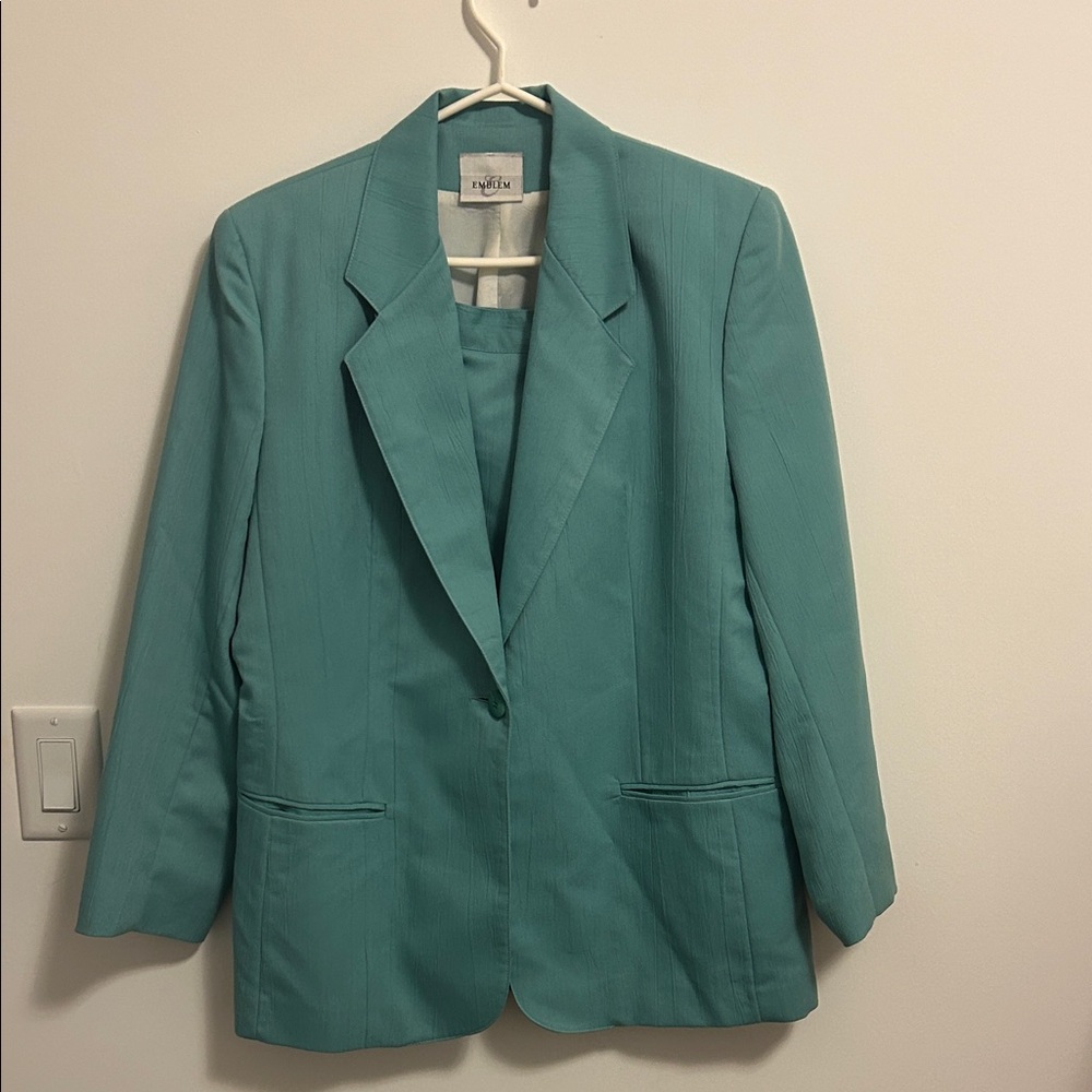 Jones New York Aqua Blazer & matching Skirt